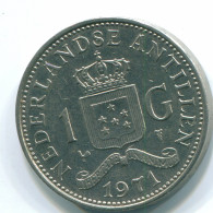 1 GULDEN 1971 NIEDERLÄNDISCHE ANTILLEN Nickel Koloniale Münze #S12021.D.A - Antilles Néerlandaises