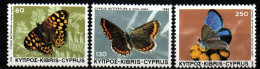 Zypern 1983 - Mi.Nr. 584 - 586 - Postfrisch MNH - Tiere Animals Schmetterlinge Butterflies - Butterflies