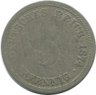 5 PFENNIG 1874 D DEUTSCHLAND Münze GERMANY #AE662.D.A - 5 Pfennig