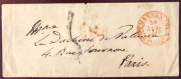 France Enveloppe Pour Paris à Identifier - (W1416) - 1801-1848: Précurseurs XIX