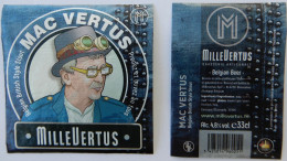 Bier Etiket (5m1), étiquette De Bière, Beer Label, Mac Vertus Brouwerij Millevertus - Cerveza