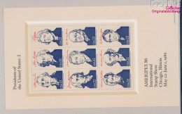 USA Block17 (kompl.Ausg.) Postfrisch 1986 Präsidenten Der USA I (10368278 - Nuevos