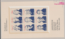 USA Block17 (kompl.Ausg.) Postfrisch 1986 Präsidenten Der USA I (10368279 - Unused Stamps