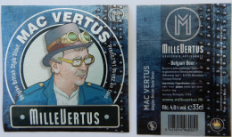 Bier Etiket (5m3), étiquette De Bière, Beer Label, Mac Vertus Brouwerij Millevertus - Bière