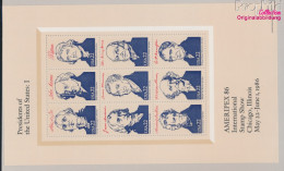 USA Block17 (kompl.Ausg.) Postfrisch 1986 Präsidenten Der USA I (10368294 - Unused Stamps