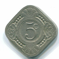 5 CENTS 1965 ANTILLAS NEERLANDESAS Nickel Colonial Moneda #S12433.E.A - Antillas Neerlandesas