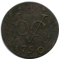 1790 GELDERLAND VOC DUIT INDES NÉERLANDAIS NETHERLANDS Koloniale Münze #VOC1506.11.F.A - Indes Néerlandaises