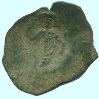 Auténtico Original Antiguo BYZANTINE IMPERIO Trachy Moneda 0.8g/21mm #AG635.4.E.A - Bizantine