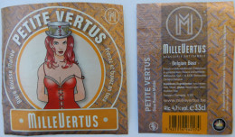 Bier Etiket (5m9), étiquette De Bière, Beer Label, Petite Vertus Brouwerij Millevertus - Bier