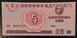 North Korea Nordkorea - 1988 - 5 Won - P32 UNC - Corea Del Nord