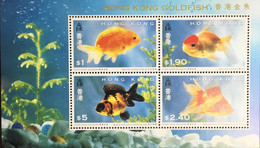 Hong Kong 1993 Goldfish Fish Minisheet MNH - Peces