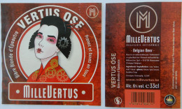 Bier Etiket (5n6), étiquette De Bière, Beer Label, Vertus Ose Brouwerij Millevertus - Bier