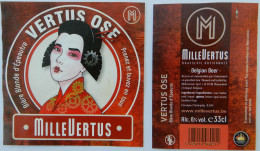 Bier Etiket (5n8), étiquette De Bière, Beer Label, Vertus Ose Brouwerij Millevertus - Bier