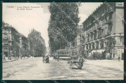 Torino Città Corso Vittorio Emanuele II Tram Brunner 4687 Cartolina MZ8472 - Andere & Zonder Classificatie