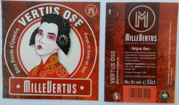 Bier Etiket (5n9), étiquette De Bière, Beer Label, Vertus Ose Brouwerij Millevertus - Bier