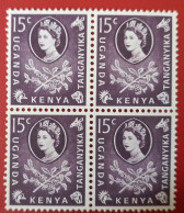 KUT 1960 15c SG185a `SERIF` ON `Y` VARIETY BLOCK 4 MNH UNMOUNTED MINT - Kenya, Uganda & Tanganyika