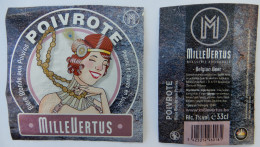 Bier Etiket (5o4), étiquette De Bière, Beer Label, Poivrote Brouwerij Millevertus - Bier