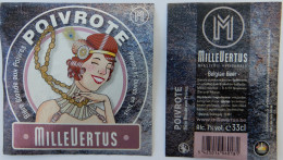 Bier Etiket (5o5), étiquette De Bière, Beer Label, Poivrote Brouwerij Millevertus - Bier