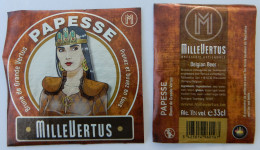 Bier Etiket (5o7), étiquette De Bière, Beer Label, Papesse Brouwerij Millevertus - Bier