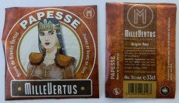 Bier Etiket (5o7), étiquette De Bière, Beer Label, Papesse Brouwerij Millevertus - Birra