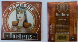 Bier Etiket (5o9), étiquette De Bière, Beer Label, Papesse Brouwerij Millevertus - Bier