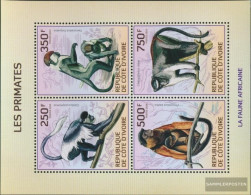 The Ivory Coast 1614-1617A Sheetlet (complete Issue) Unmounted Mint / Never Hinged 2014 Monkeys - Côte D'Ivoire (1960-...)