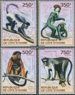 The Ivory Coast 1614-1617 (complete Issue) Unmounted Mint / Never Hinged 2014 Monkeys - Côte D'Ivoire (1960-...)