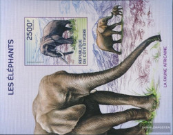 The Ivory Coast Block210B (complete Issue) Ungezähnte Stamps Unmounted Mint / Never Hinged 2014 Savannenelefant - Côte D'Ivoire (1960-...)