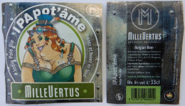 Bier Etiket (5p3), étiquette De Bière, Beer Label, IPA Pot'âme Brouwerij Millevertus - Bier