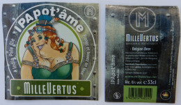 Bier Etiket (5p5), étiquette De Bière, Beer Label, IPA Pot'âme Brouwerij Millevertus - Bier