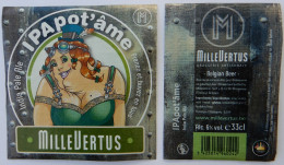 Bier Etiket (5p6), étiquette De Bière, Beer Label, IPA Pot'âme Brouwerij Millevertus - Bier