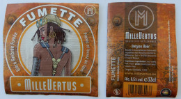 Bier Etiket (5p8), étiquette De Bière, Beer Label, Fumette Brouwerij Millevertus - Bier