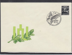 LITHUANIA 1993 Cover Special Cancel Basketball #LTV229 - Lithuania