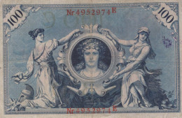 100 MARK 1908 DEUTSCHLAND Papiergeld Banknote #PL243 - Lokale Ausgaben