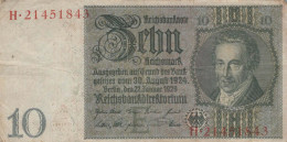 10 REICHSMARK 1929 DEUTSCHLAND Papiergeld Banknote #PK483 - [11] Lokale Uitgaven