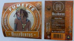 Bier Etiket (5q3), étiquette De Bière, Beer Label, Fumette Brouwerij Millevertus - Bier