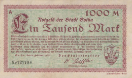 1000 MARK 1925 Stadt GOTHA Thuringia DEUTSCHLAND Notgeld Papiergeld Banknote #PK939 - [11] Lokale Uitgaven