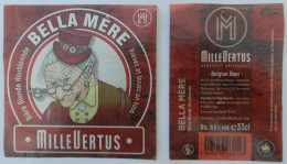 Bier Etiket (5q9), étiquette De Bière, Beer Label, Bella Mère Brouwerij Millevertus - Bier