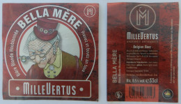 Bier Etiket (5q9), étiquette De Bière, Beer Label, Bella Mère Brouwerij Millevertus - Cerveza