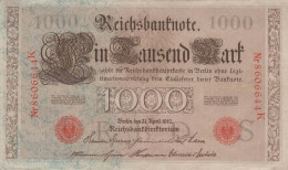 1000 MARK 1910 DEUTSCHLAND Papiergeld Banknote #PL293 - [11] Emisiones Locales