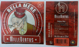 Bier Etiket (5r4), étiquette De Bière, Beer Label, Bella Mère Brouwerij Millevertus - Bier