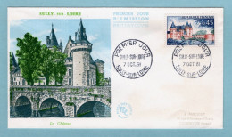 FDC France 1961 - Sully Sur Loire - YT 1313 - Sully Sur Loire - 1960-1969