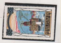 GERMANY  Vintage Poster Stamp Hinged Die Pfalz Bei Caub - Erinofilia