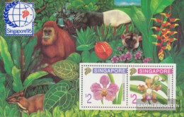 Singapore Block33a (complete Issue) Unmounted Mint / Never Hinged 1995 Orchids - Orang-Utan, Tapir - Singapore (1959-...)