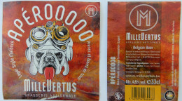 Bier Etiket (5s3), étiquette De Bière, Beer Label, Apérooooo Brouwerij Millevertus - Bière