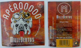 Bier Etiket (5s5), étiquette De Bière, Beer Label, Apérooooo Brouwerij Millevertus - Bier