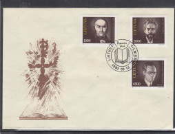 LITHUANIA 1993 Famous People FDC Mi 523-525 #LTV231 - Lithuania