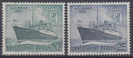 Deutschland Mi 126-27 Taufe Des Motorschiffes "Berlin" - Unused Stamps