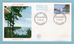 FDC France 1961 - Arcachon - YT 1312 - Arcachon - 1960-1969