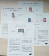 8 NOTICES POSTES ET TELECOMMUCATIONS TIMBRES PREMIER JOUR 1968 N° 3, 16, 28, 29, 29, 31, 33, 34, - Documenten Van De Post